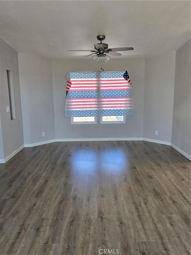 18812 Arbor Ct, Adelanto, CA 92301 - unfurnished room featuring wood finished floors and a ceiling fan