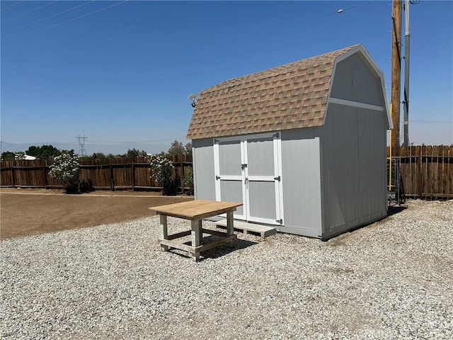 18812 Arbor Ct, Adelanto, CA 92301 - view of shed with a fenced backyard