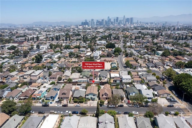 795 E 42nd Pl, Los Angeles, CA 90011 - view of property location featuring mountains and nearby urban area