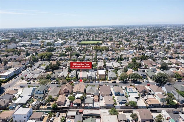 795 E 42nd Pl, Los Angeles, CA 90011 - aerial view of property's location featuring nearby suburban area