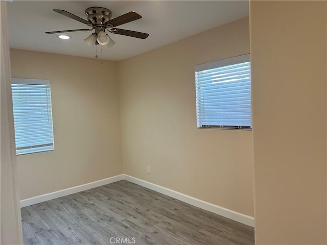 350 E 223rd St, Carson, CA 90745 - unfurnished room with ceiling fan, wood finished floors, and recessed lighting