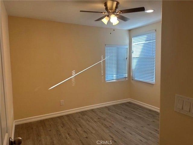 350 E 223rd St, Carson, CA 90745 - empty room with wood finished floors and a ceiling fan