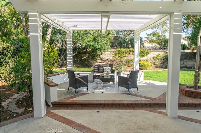 12 Ninos, Irvine, CA 92620 - view of patio / terrace with an outdoor living space and a pergola