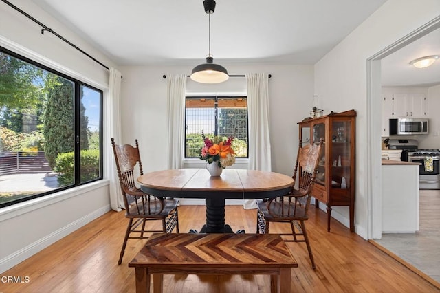 995 S La Luna Ave, Ojai, CA 93023 - dining area featuring light wood-style flooring and baseboards
