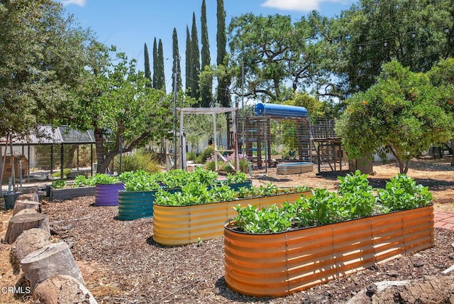 995 S La Luna Ave, Ojai, CA 93023 - view of playground with a vegetable garden