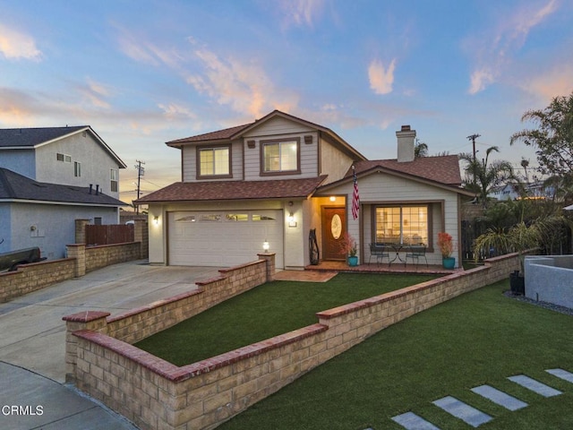 1531 Daphne Ave, Ventura, CA 93004 - traditional-style home with driveway, a garage, a chimney, and a shingled roof