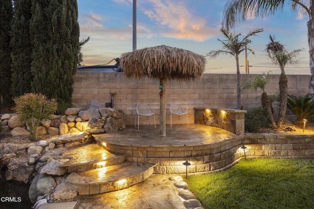 1531 Daphne Ave, Ventura, CA 93004 - patio terrace at dusk featuring a patio area
