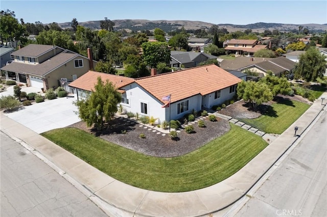 348 Clubhouse Dr, Santa Maria, CA 93455 - aerial view of residential area featuring a mountain backdrop