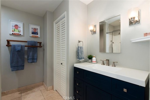 348 Clubhouse Dr, Santa Maria, CA 93455 - full bath featuring a closet, vanity, and tile patterned flooring