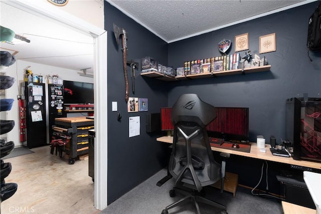 348 Clubhouse Dr, Santa Maria, CA 93455 - office area with a textured ceiling
