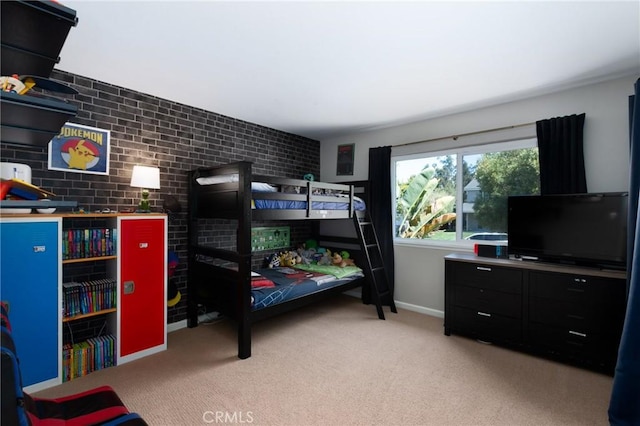 348 Clubhouse Dr, Santa Maria, CA 93455 - bedroom featuring light colored carpet and brick wall