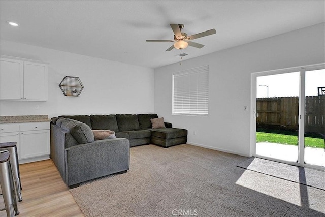 5516 Sunhaven St, Marysville, CA 95901 - living room with a ceiling fan and recessed lighting