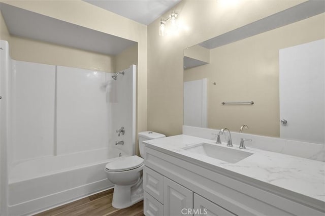 3262 Avenida Simi, Simi Valley, CA 93063 - bathroom with vanity, shower / bathtub combination, and wood finished floors