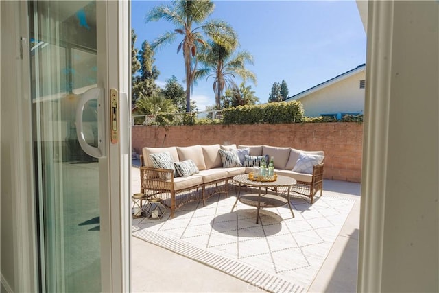 722 W Cully Dr, Orange, CA 92865 - view of patio / terrace featuring outdoor lounge area