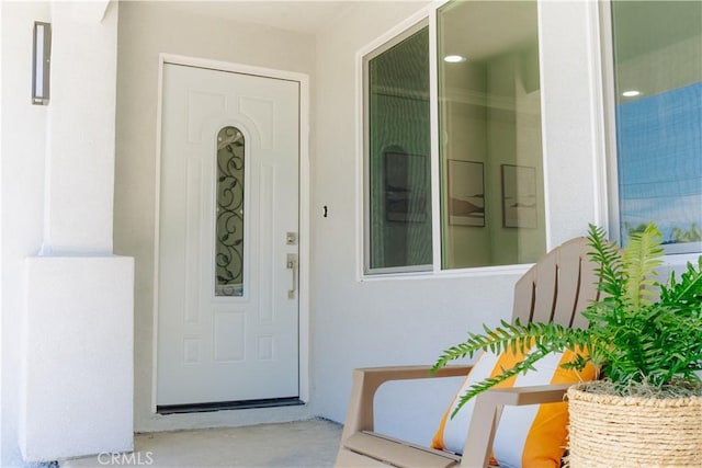 722 W Cully Dr, Orange, CA 92865 - property entrance featuring stucco siding