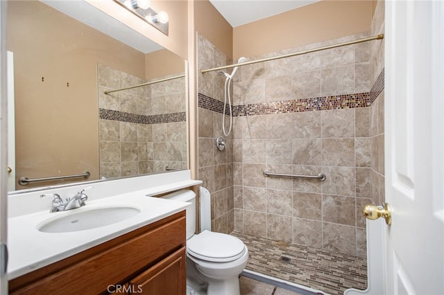 31241 Casera Ct, Menifee, CA 92584 - bathroom with vanity and tiled shower