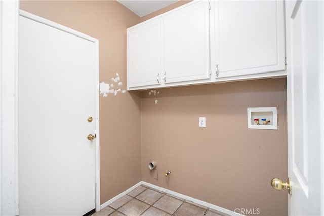 31241 Casera Ct, Menifee, CA 92584 - laundry area featuring hookup for a washing machine, hookup for a gas dryer, cabinet space, and light tile patterned floors