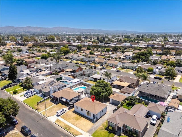 8168 Summerfield Ave, Whittier, CA 90606 - aerial perspective of suburban area featuring a mountainous background