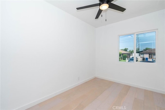 8168 Summerfield Ave, Whittier, CA 90606 - spare room featuring a ceiling fan and light wood-style floors