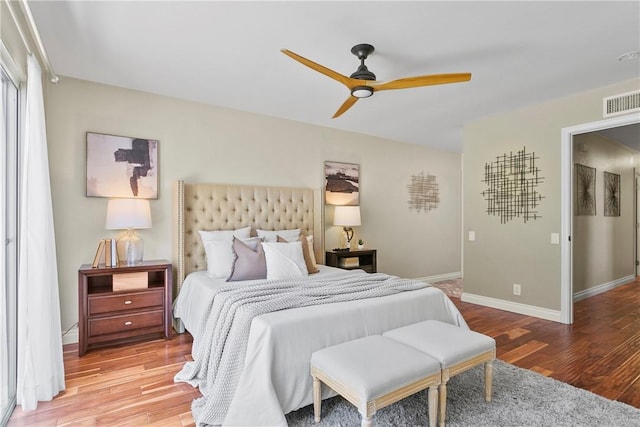 26551 Fresno Dr, Mission Viejo, CA 92691 - bedroom with wood finished floors and a ceiling fan