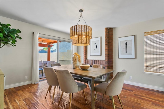 26551 Fresno Dr, Mission Viejo, CA 92691 - dining space with a chandelier and hardwood / wood-style floors