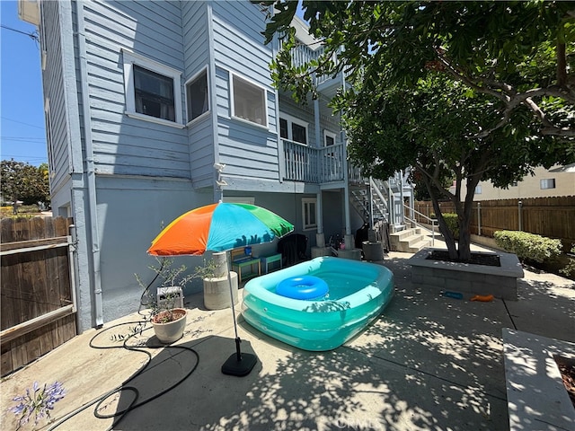 6233 Haviland Ave, Whittier, CA 90601 - view of patio / terrace featuring stairway