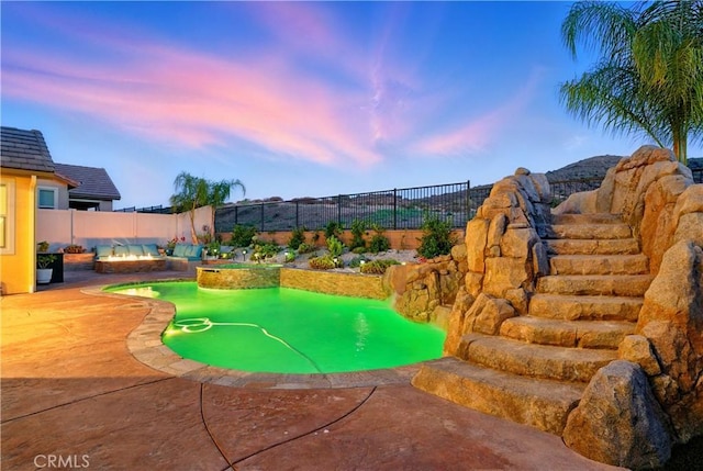 11905 Flicker Cv, Corona, CA 92883 - view of swimming pool featuring a patio area and a fenced backyard