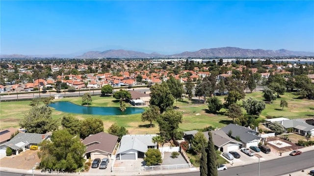 22959 Vought St, Moreno Valley, CA 92553 - aerial view of residential area with a golf course and a water and mountain view