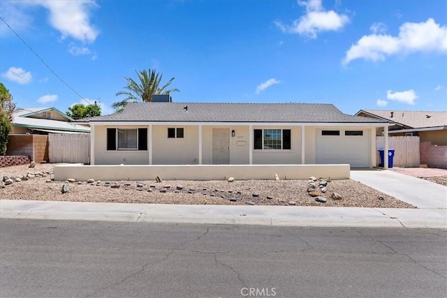 43000 Connecticut St, Palm Desert, CA 92211 - ranch-style home featuring driveway, a garage, and stucco siding