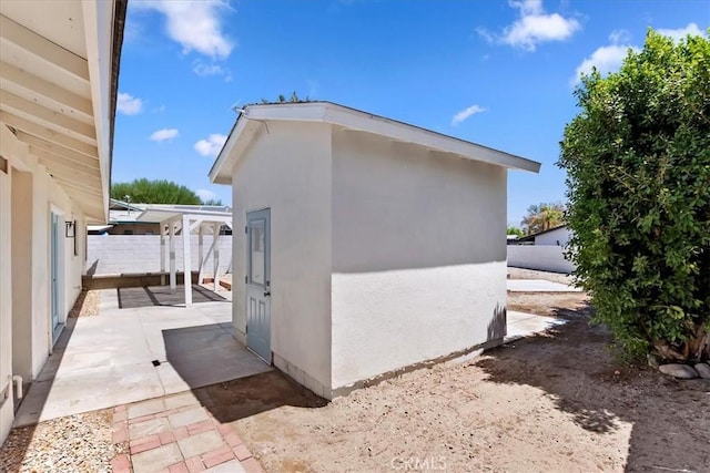 43000 Connecticut St, Palm Desert, CA 92211 - view of outbuilding featuring a fenced backyard