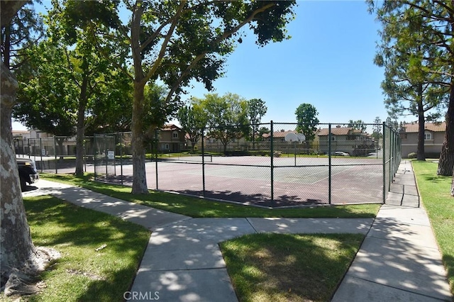 10246 Chaparral Way Unit G, Rancho Cucamonga, CA 91730 - view of tennis court featuring a residential view