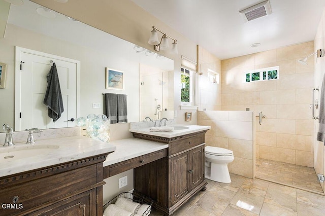 3041 Fairlea Rd, Santa Ynez, CA 93460 - bathroom featuring a stall shower and two vanities