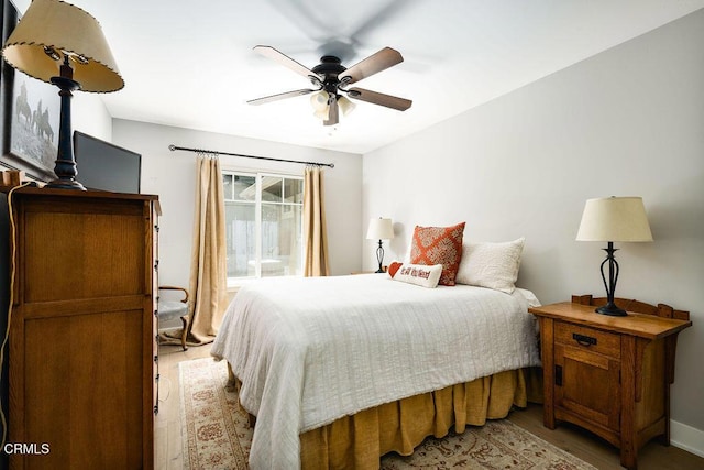 3041 Fairlea Rd, Santa Ynez, CA 93460 - bedroom featuring light wood finished floors, access to exterior, and ceiling fan