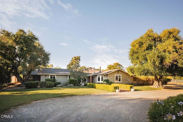 3041 Fairlea Rd, Santa Ynez, CA 93460 - single story home featuring a front lawn and gravel driveway