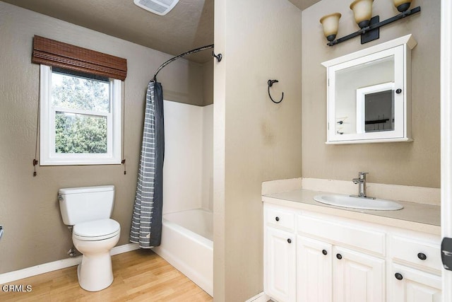 3041 Fairlea Rd, Santa Ynez, CA 93460 - full bath featuring vanity, wood finished floors, and shower / tub combo with curtain