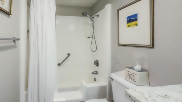24055 W Paseo Del Lago Unit 753, Laguna Woods, CA 92637 - full bathroom featuring toilet and shower / bath combo with shower curtain