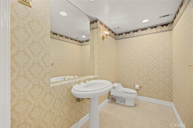 2832 Oak Knoll Dr, Diamond Bar, CA 91765 - bathroom featuring recessed lighting and tile patterned floors