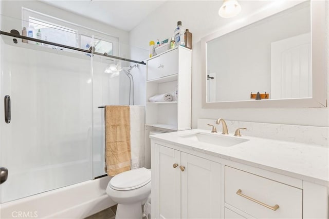 25211 Dana Ln, Moreno Valley, CA 92551 - bathroom with vanity and combined bath / shower with glass door