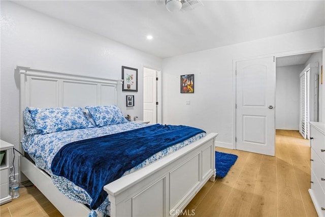 25211 Dana Ln, Moreno Valley, CA 92551 - bedroom featuring light wood-style floors and recessed lighting