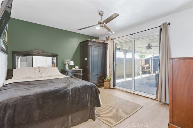 25211 Dana Ln, Moreno Valley, CA 92551 - bedroom with access to outside and ceiling fan