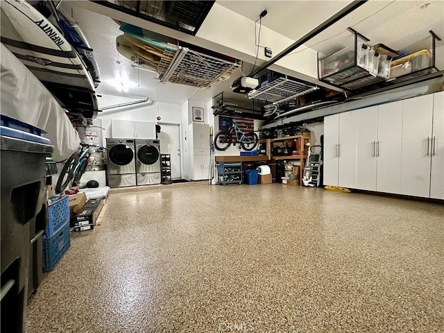 27721 Rubidoux, Mission Viejo, CA 92692 - garage featuring washing machine and clothes dryer and a garage door opener