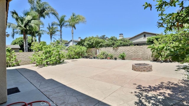 2056 Mission Hills Dr, Oxnard, CA 93036 - view of patio with an outdoor fire pit