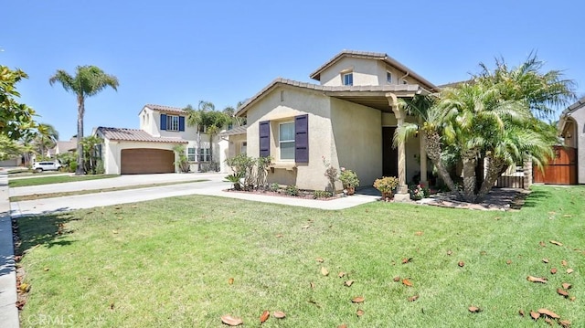 2056 Mission Hills Dr, Oxnard, CA 93036 - view of front of property with stucco siding, driveway, and a front lawn