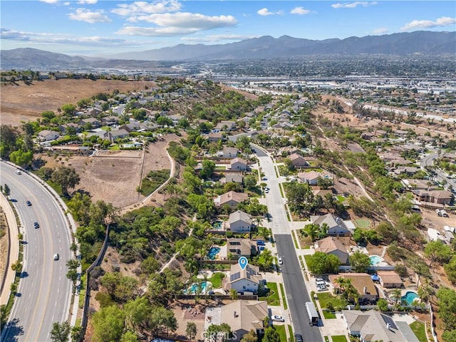 775 Via Blairo, Corona, CA 92879 - aerial view of property's location with a mountain backdrop and nearby suburban area