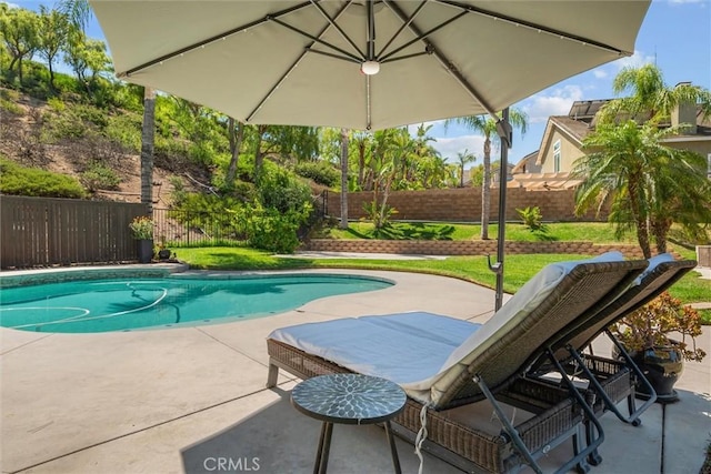 775 Via Blairo, Corona, CA 92879 - view of pool featuring a fenced backyard and a patio area