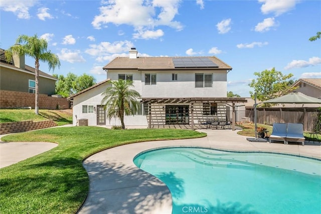 775 Via Blairo, Corona, CA 92879 - view of swimming pool with a patio area, a fenced backyard, and a pergola