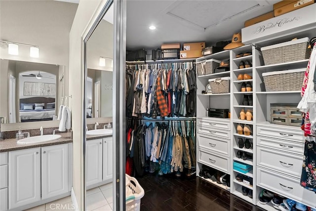 775 Via Blairo, Corona, CA 92879 - spacious closet with a ceiling fan and light wood-type flooring