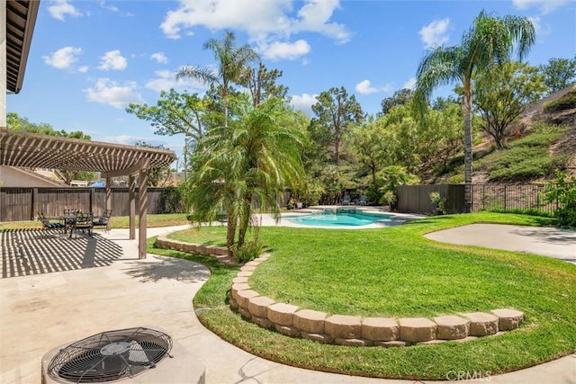 775 Via Blairo, Corona, CA 92879 - view of pool featuring a patio, a pergola, and a fenced backyard