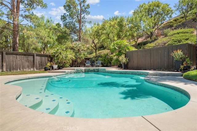 775 Via Blairo, Corona, CA 92879 - view of pool with a fenced backyard and view of scattered trees