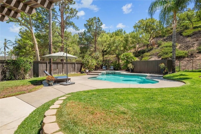 775 Via Blairo, Corona, CA 92879 - view of swimming pool with a patio and a fenced backyard